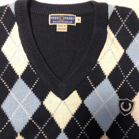 Fred Perry vintage argyle sweater - Picture 3 of 8